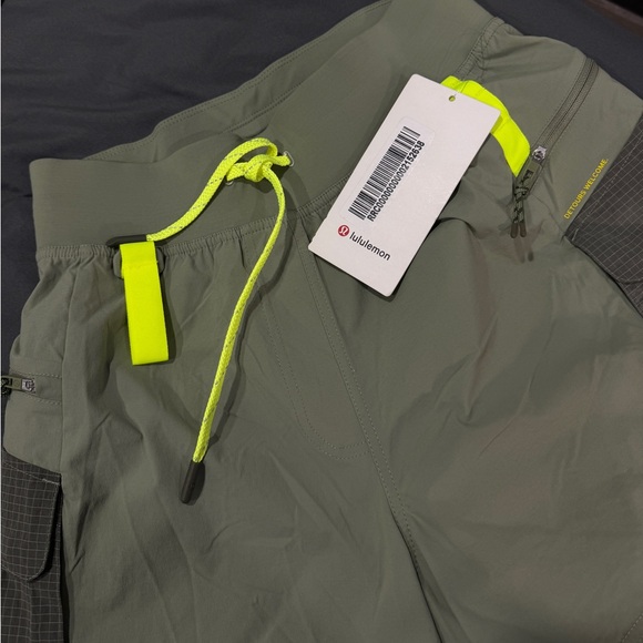 Lululemon Athletica Greeb and Neon Yellow Shorts - Picture 1 of 4